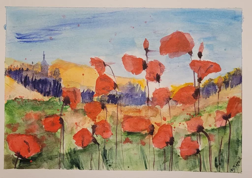 Poppy Field Landscape