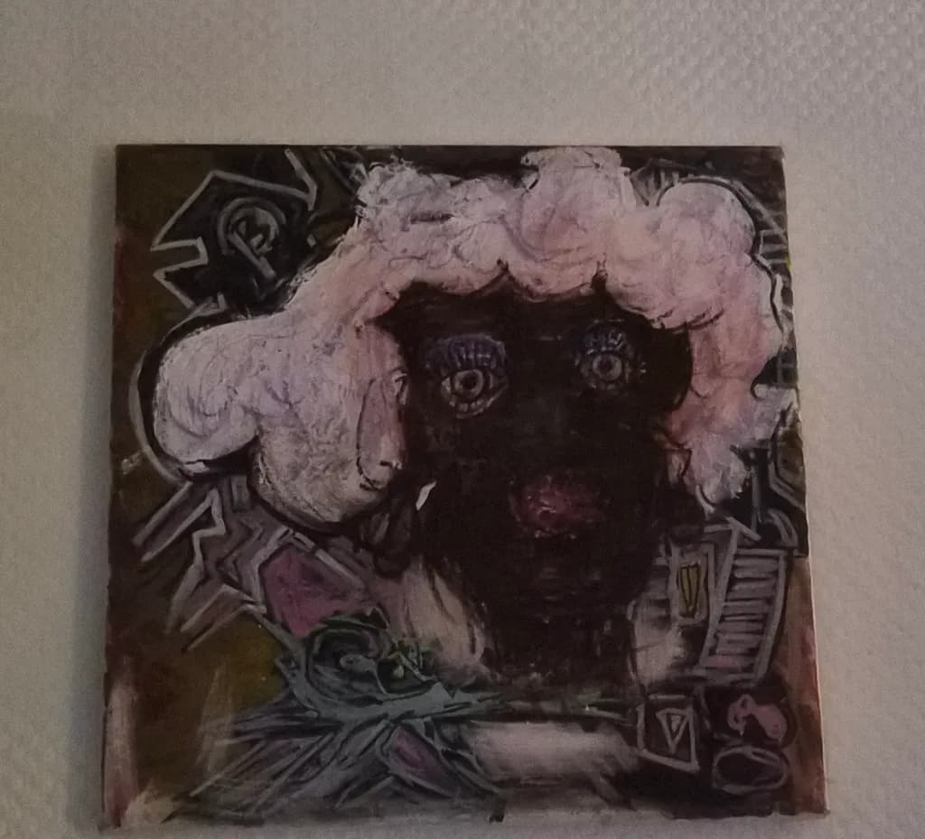 Abstract Portrait with Curly Hair