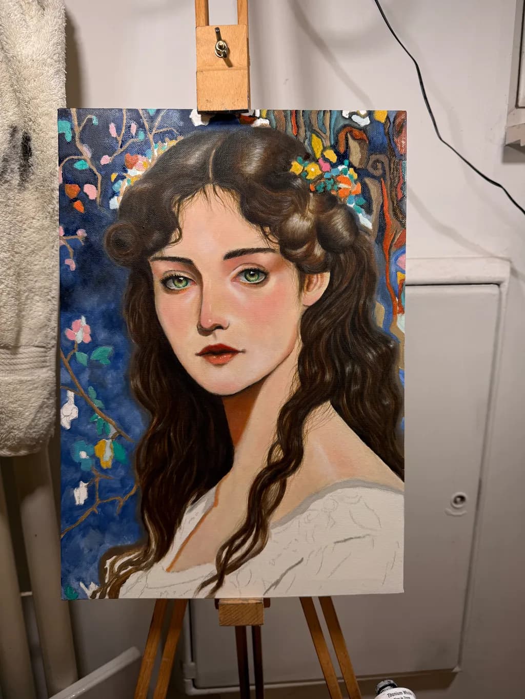 Portrait with Blossoms