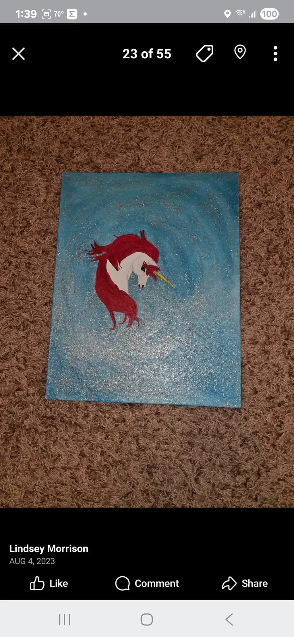 Unicorn in Blue