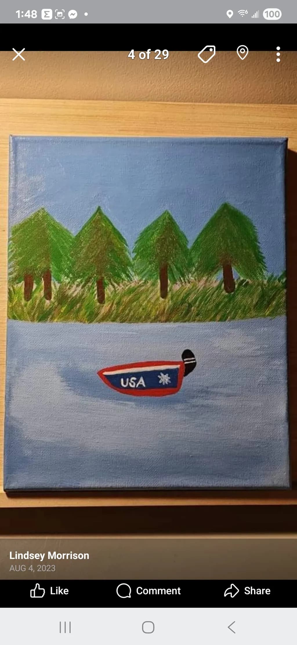 Lake Boat Landscape