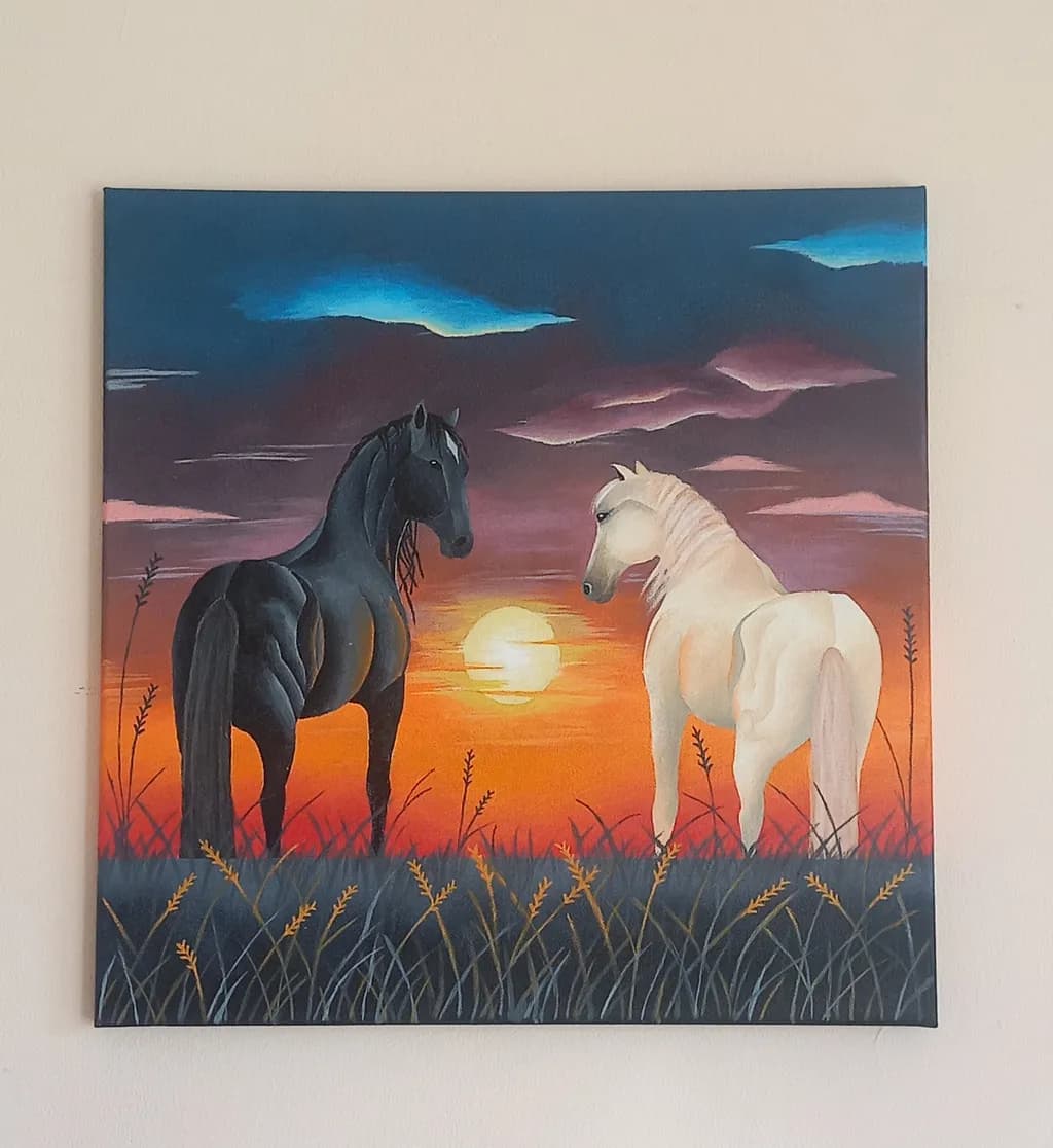 Sunset Horses