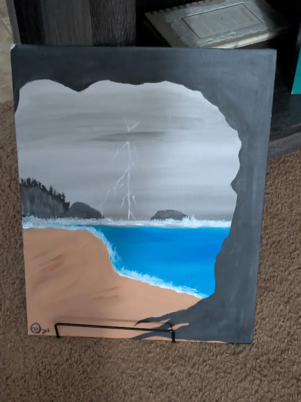 Coastal Lightning Storm
