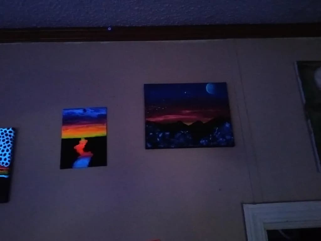 Crescent Moon Over Mountains