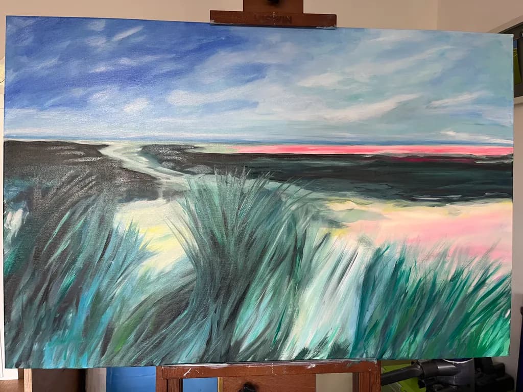 Coastal Grasses at Dusk