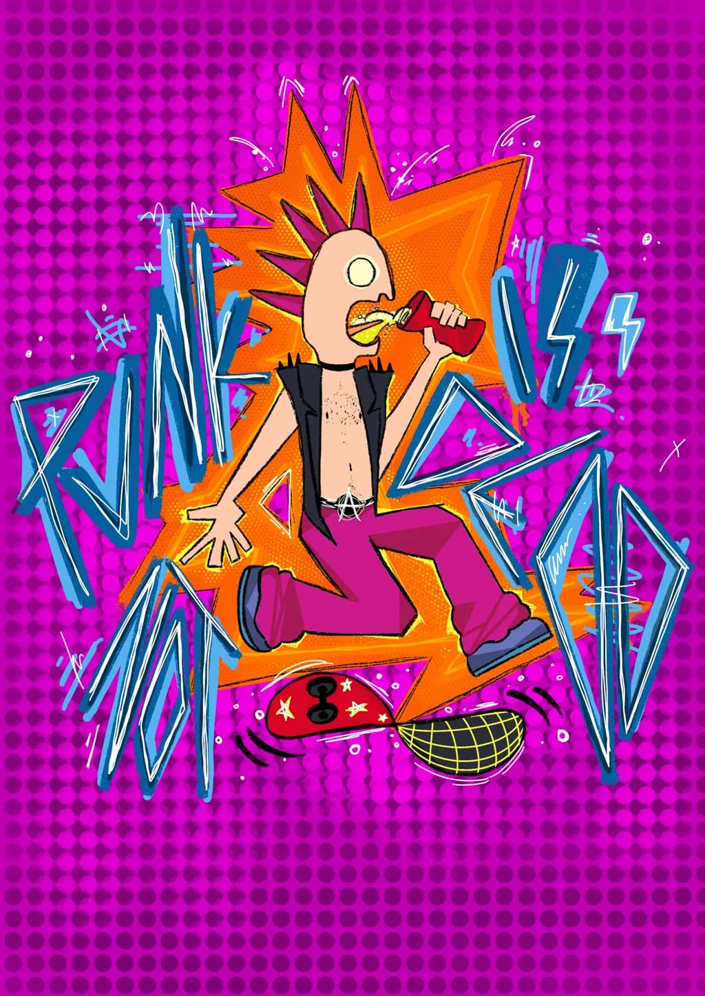 Punk on Skateboard