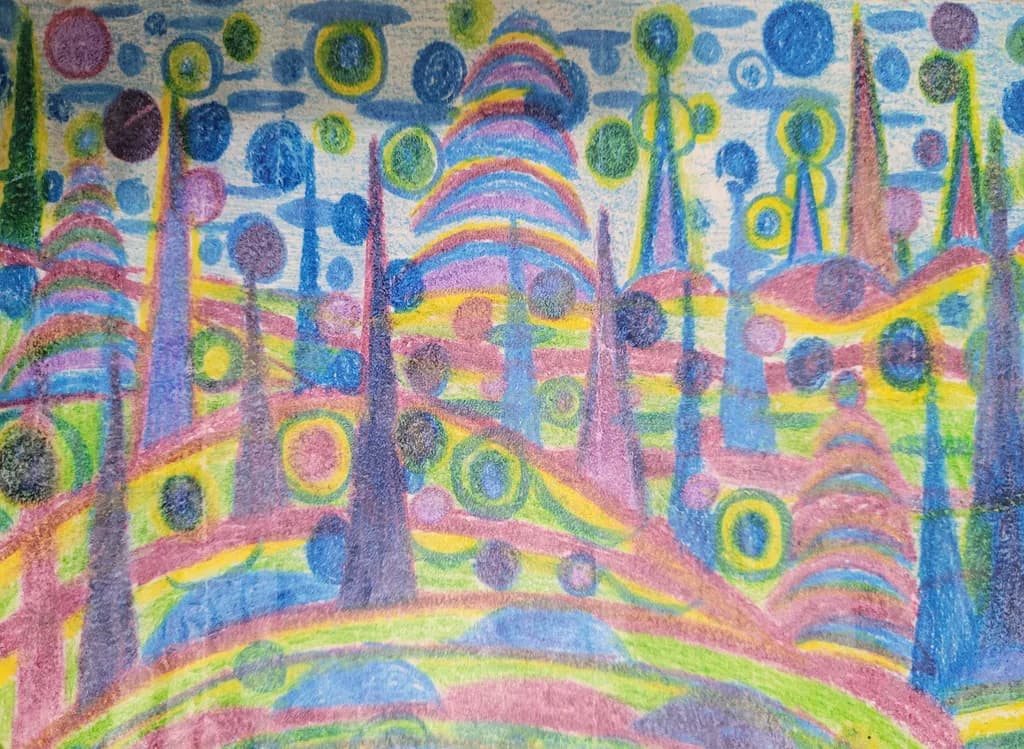 Abstract Colorful Landscape