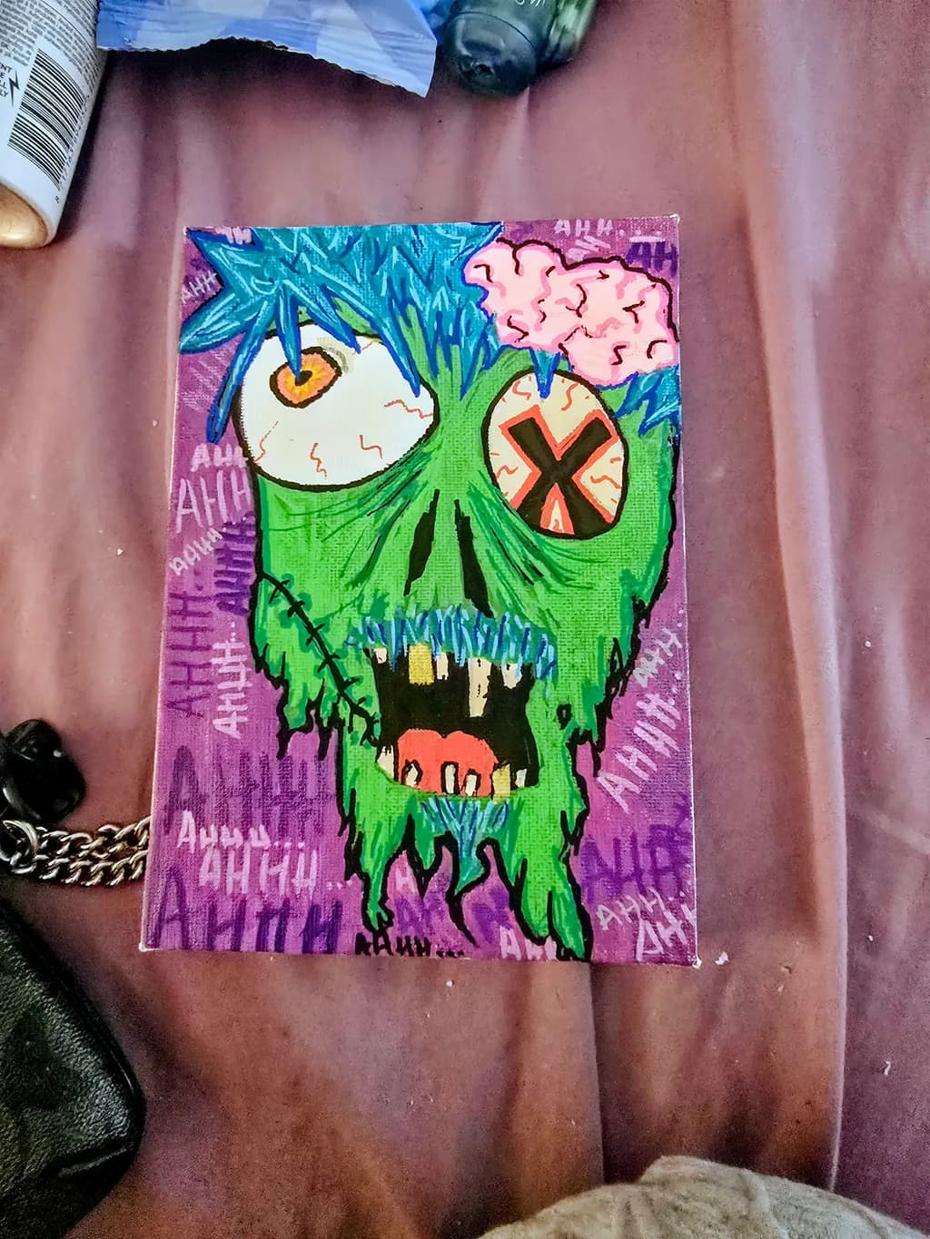 Green Zombie Skull