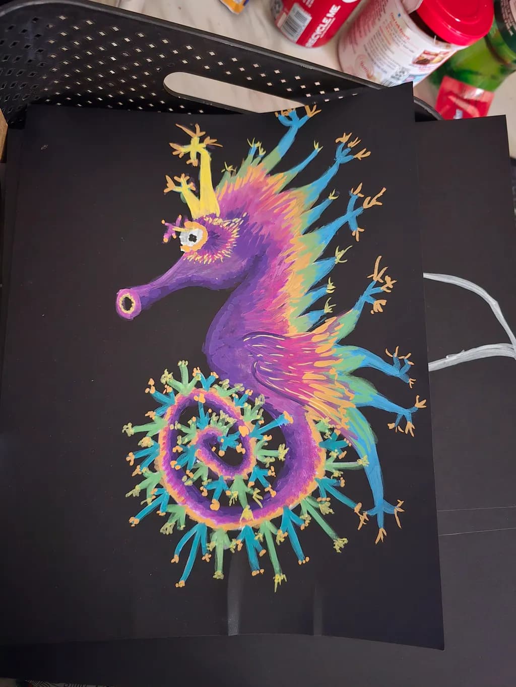Colorful Seahorse Illustration