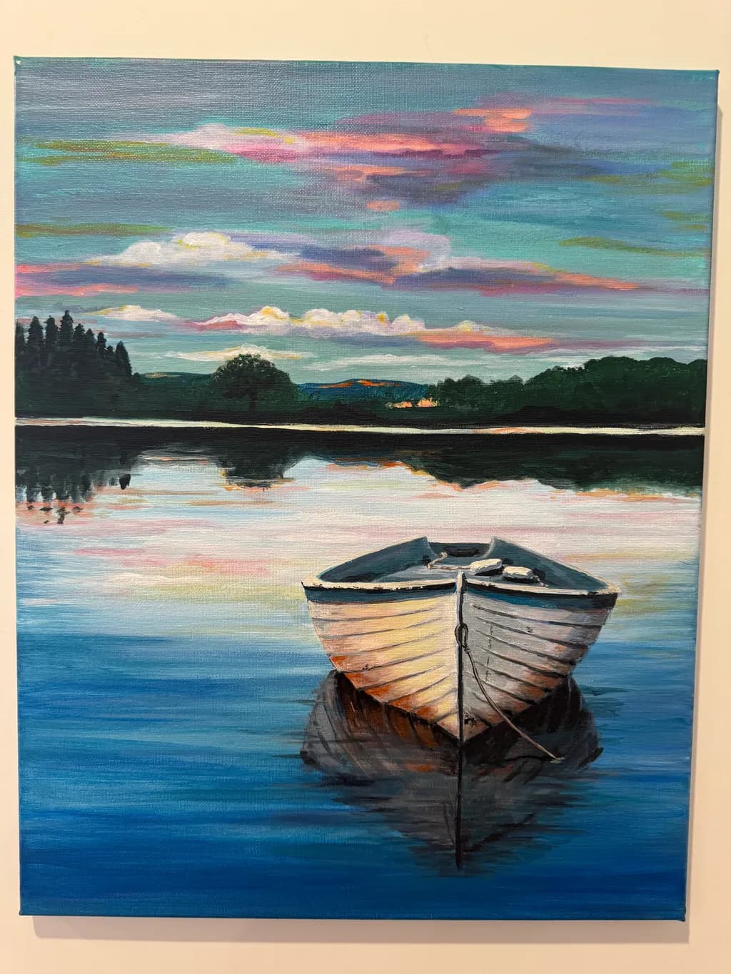 Lake Boat Reflection