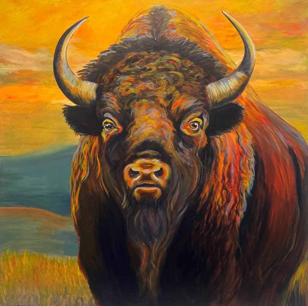 Sunset Bison