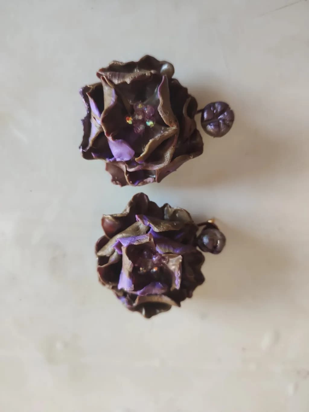 Purple Floral Sculptures