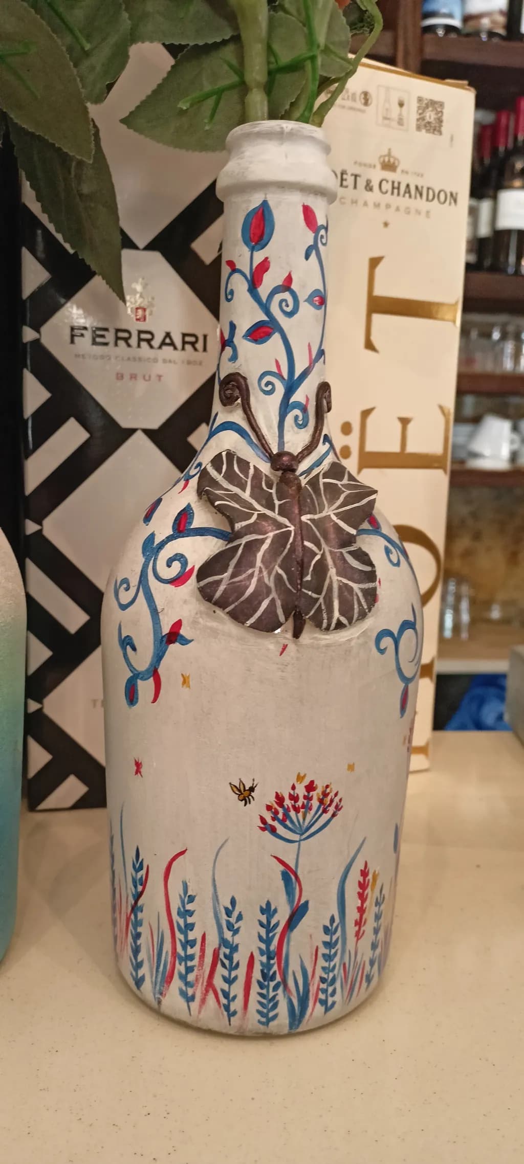 Floral Butterfly Bottle
