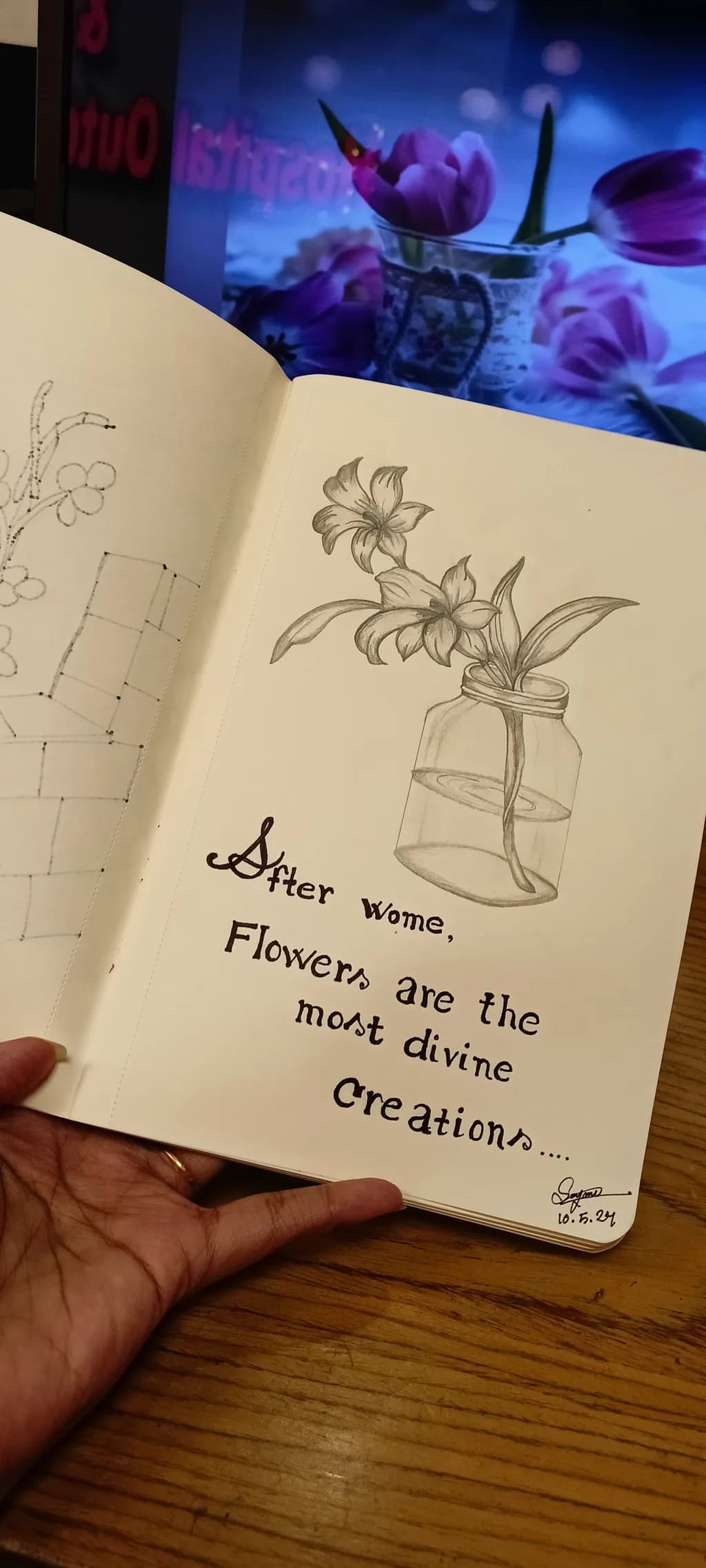 Flower Creation Sketch