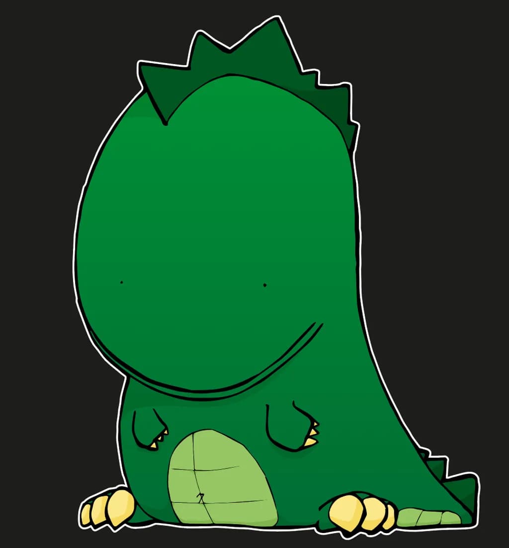 Green Dinosaur Cartoon