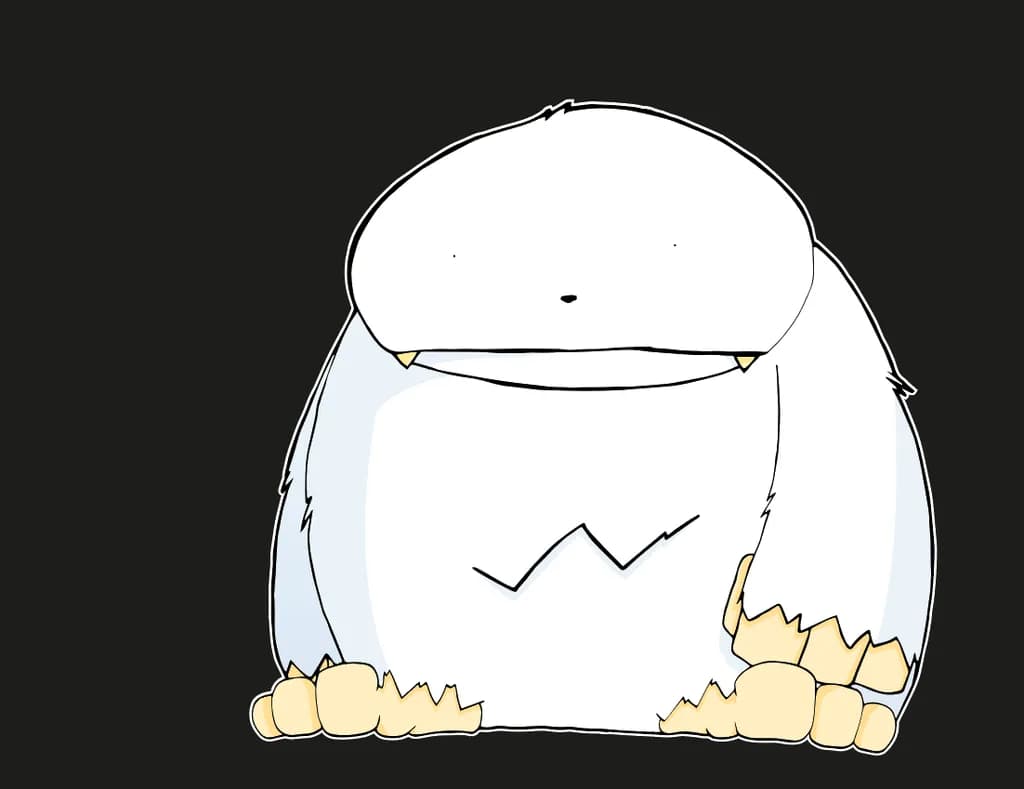 White Creature Illustration