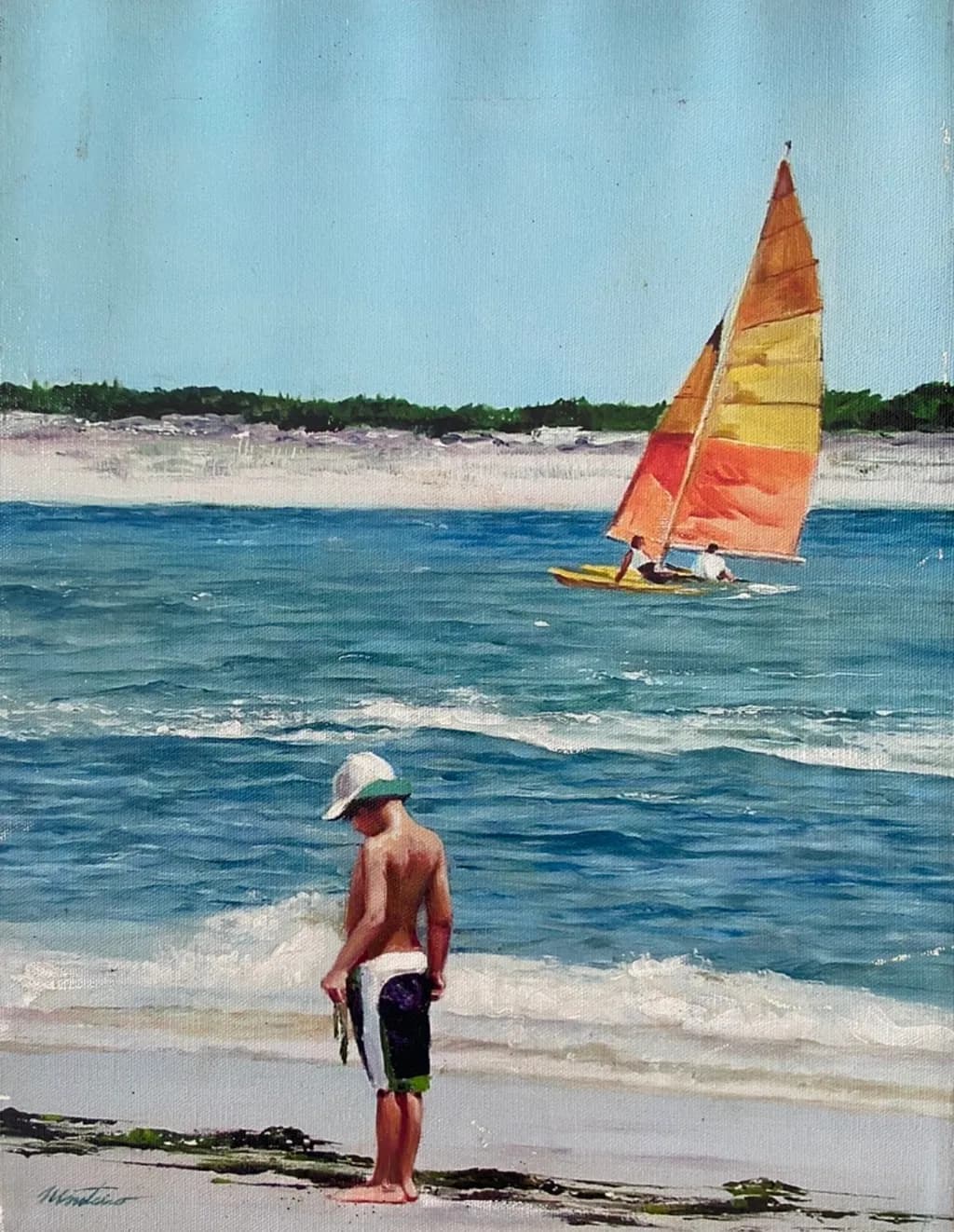 Beach and Sailboat