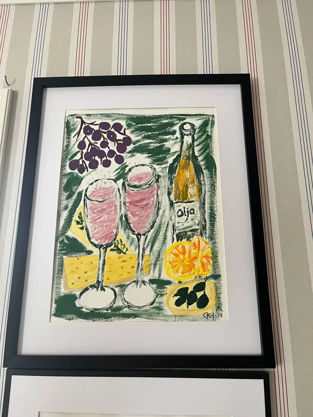Wine and Cheese Still Life