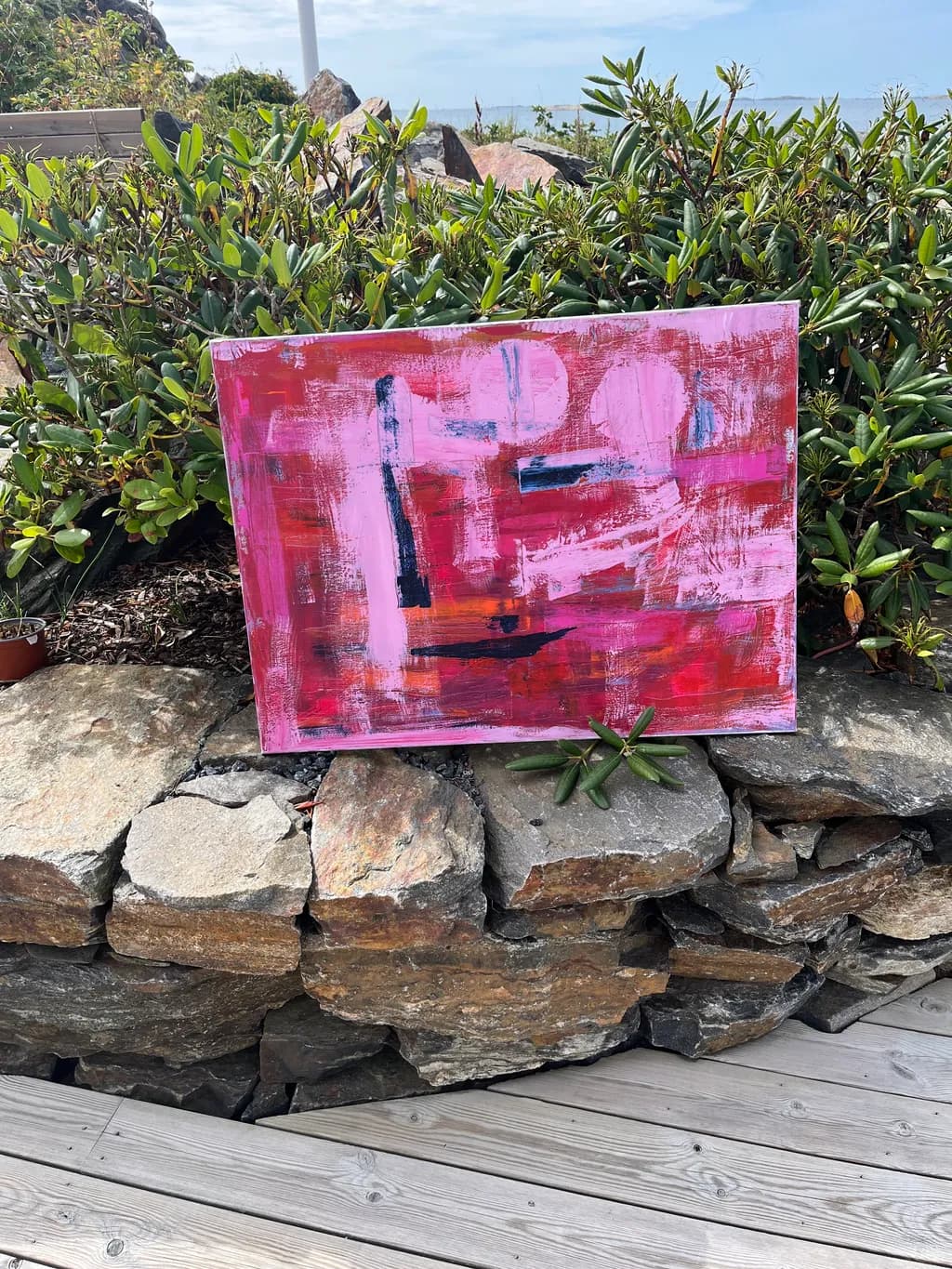 Abstract Red Canvas
