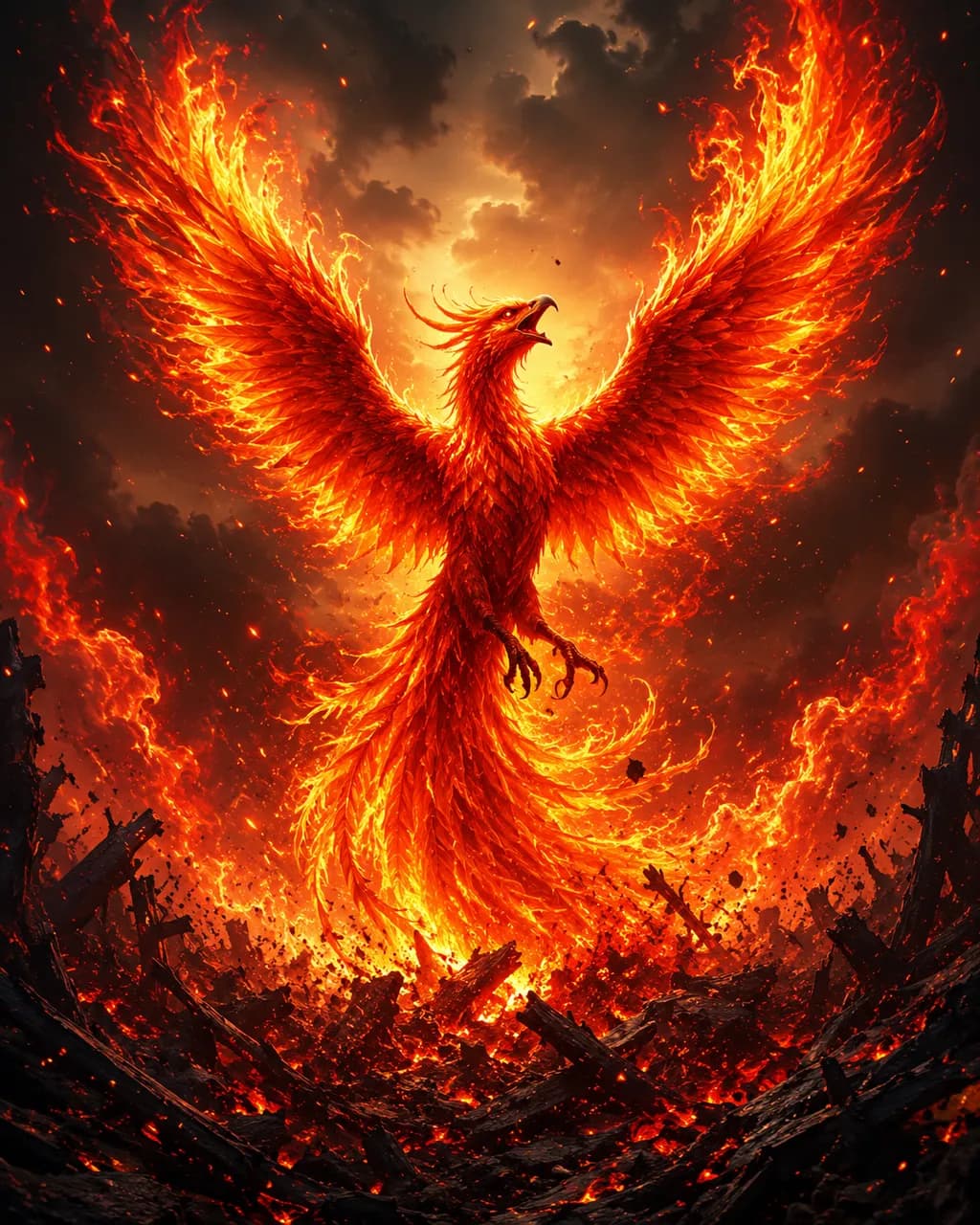 Fiery Phoenix Rising