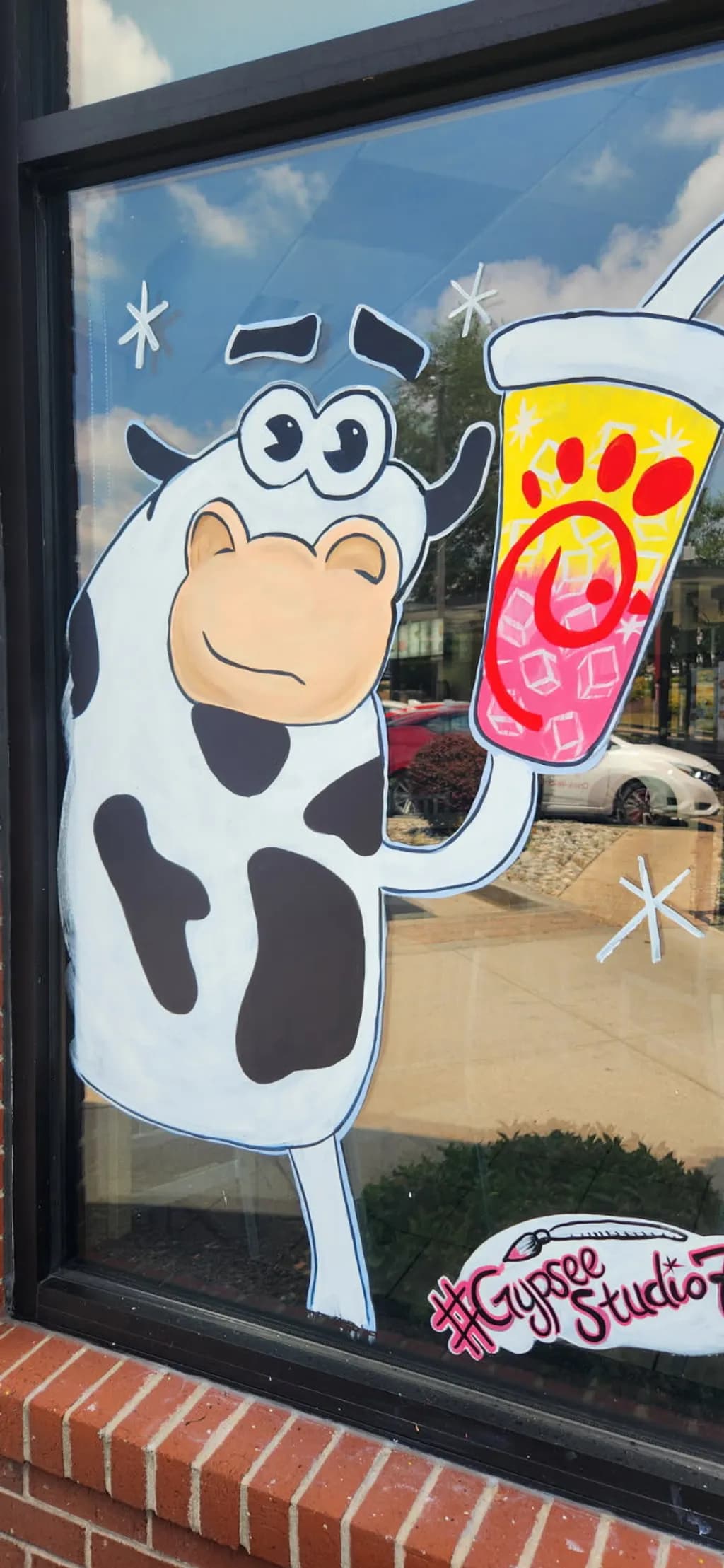 CFA Cow with Drink