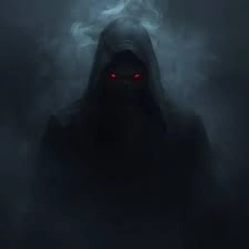 Hooded Figure in Smoke