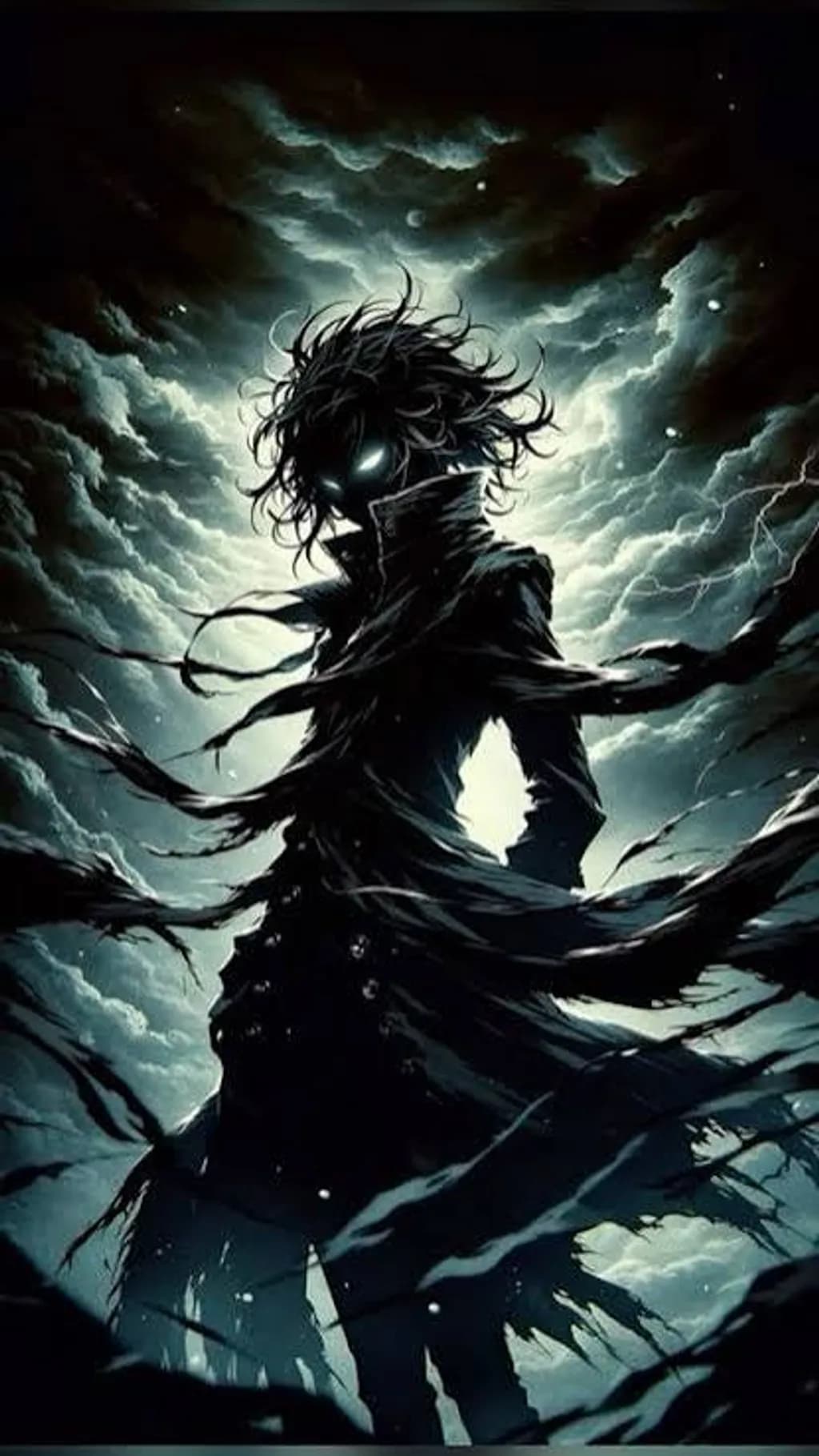 Shadow Figure in Storm Clouds