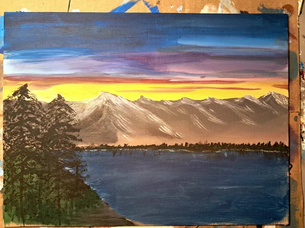 Mountain Lake Sunset