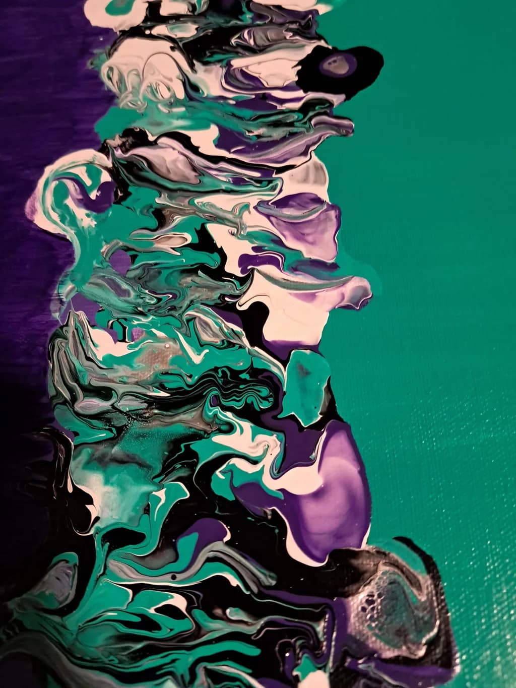 Teal and Violet Portrait