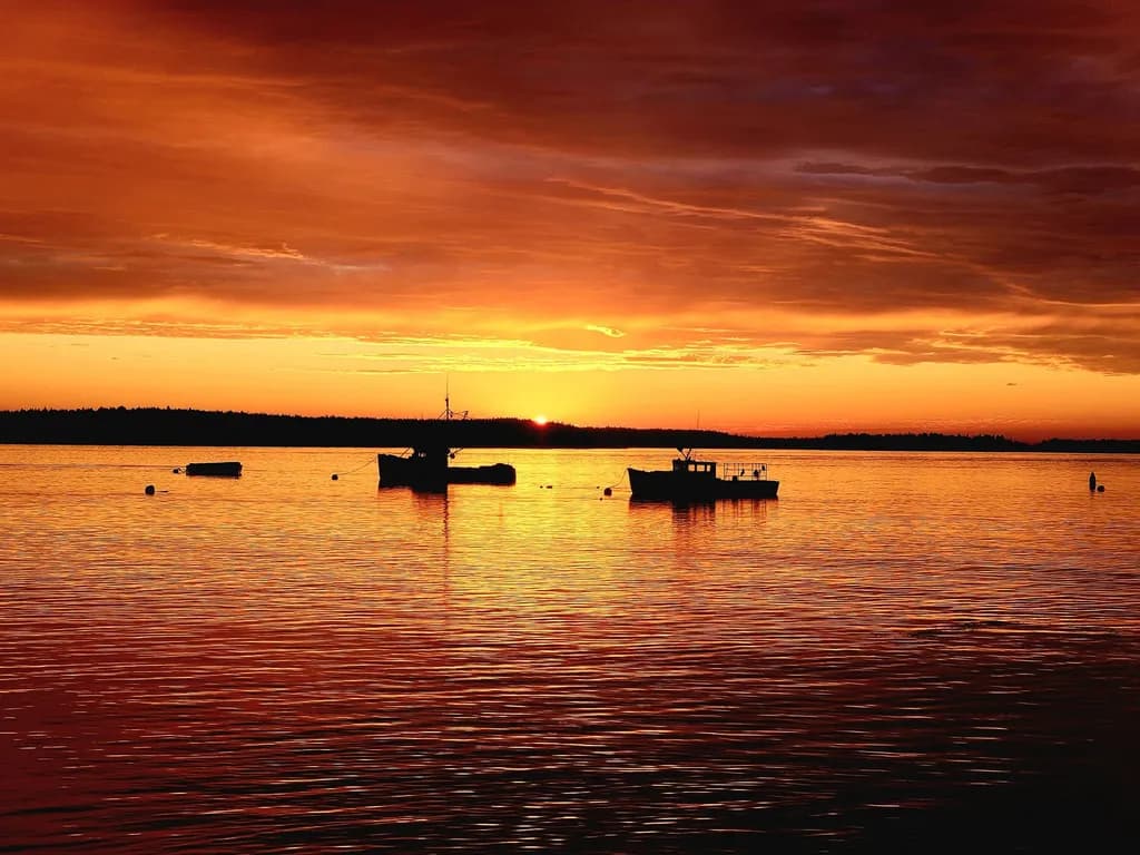 Sunrise Over Boats