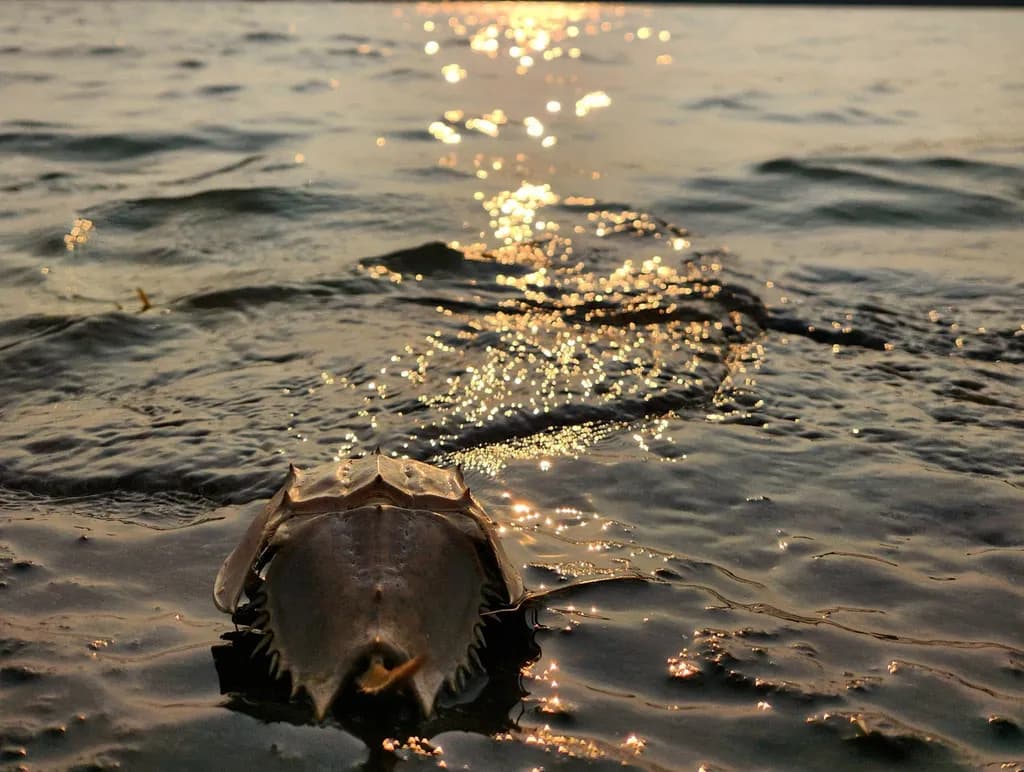 Horseshoe Crab Sunset Reflection