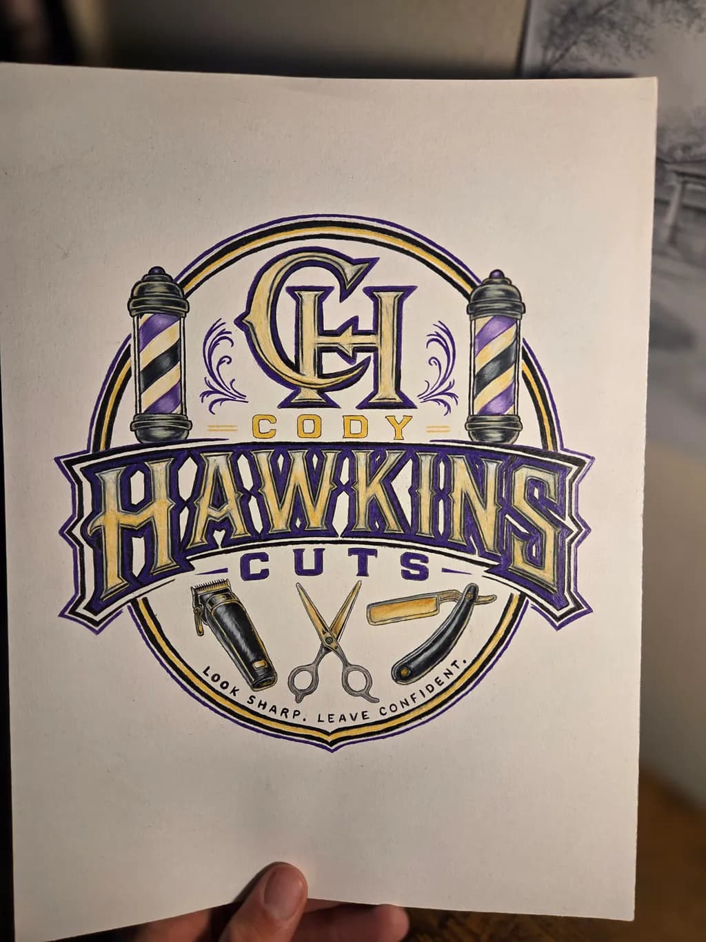Cody Pawwkins Barber Emblem