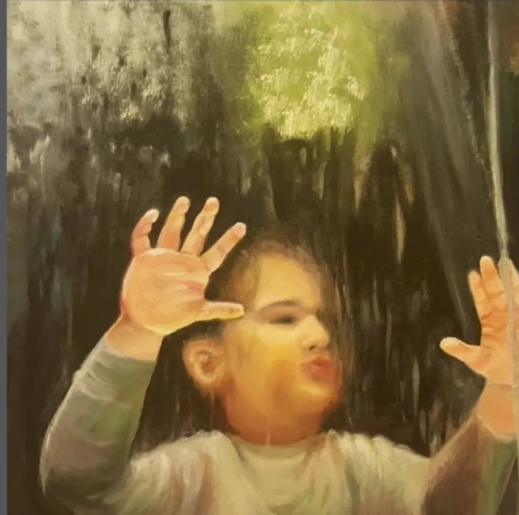 Child Pressing Glass