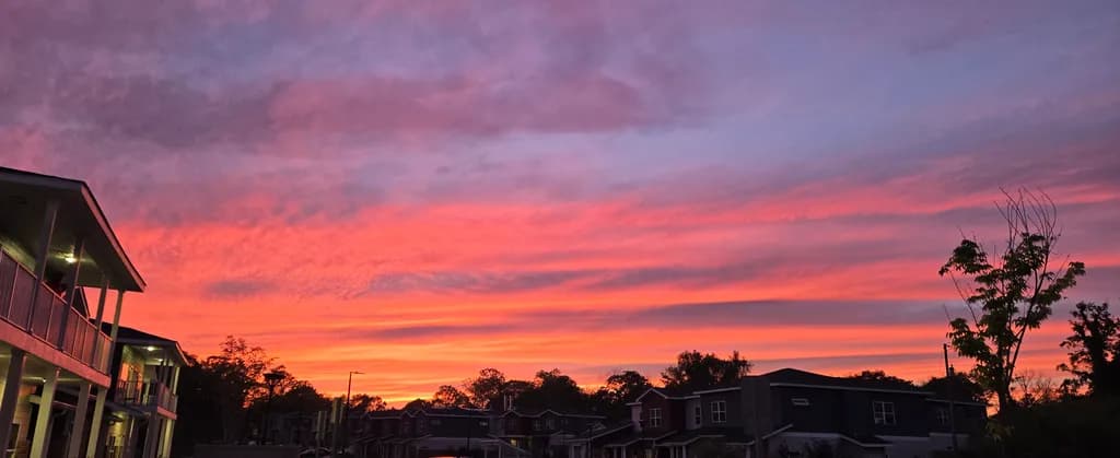 Sunset Over Neighborhood
