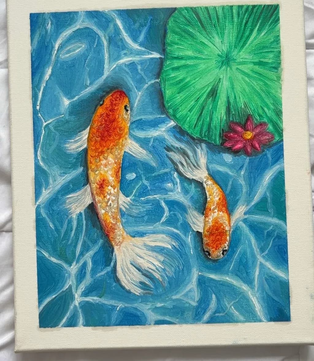 Koi Pond Reflection