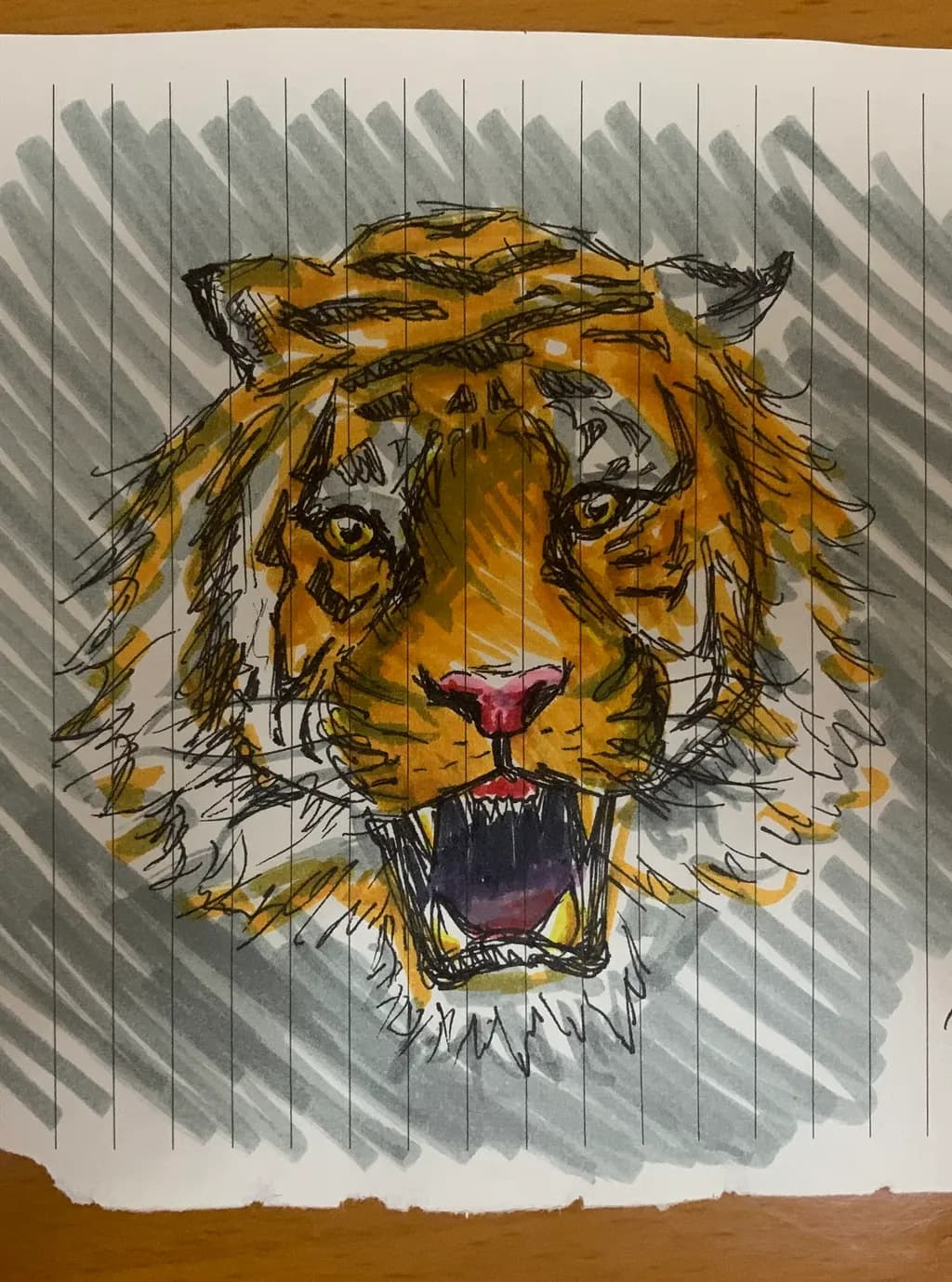 Roaring Tiger Face