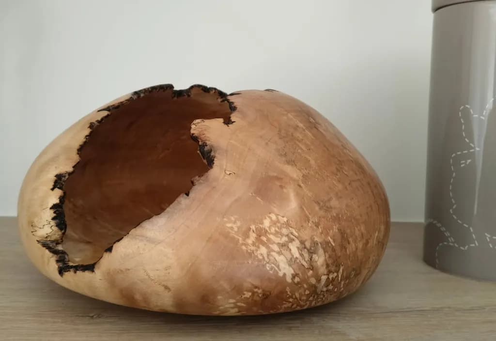 Natural Wood Hollow Bowl