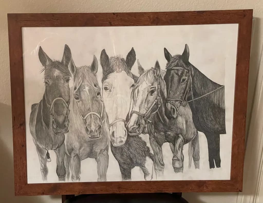 Five Horses Portrait