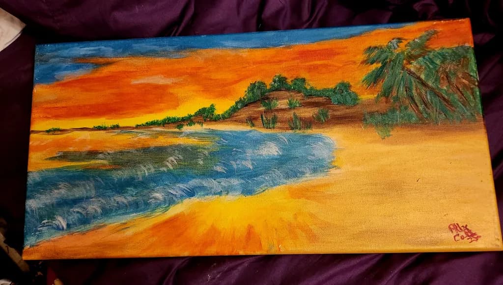 Ocean Shore Sunset