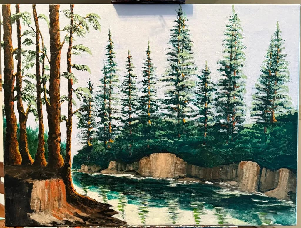 Pine Forest Reflection
