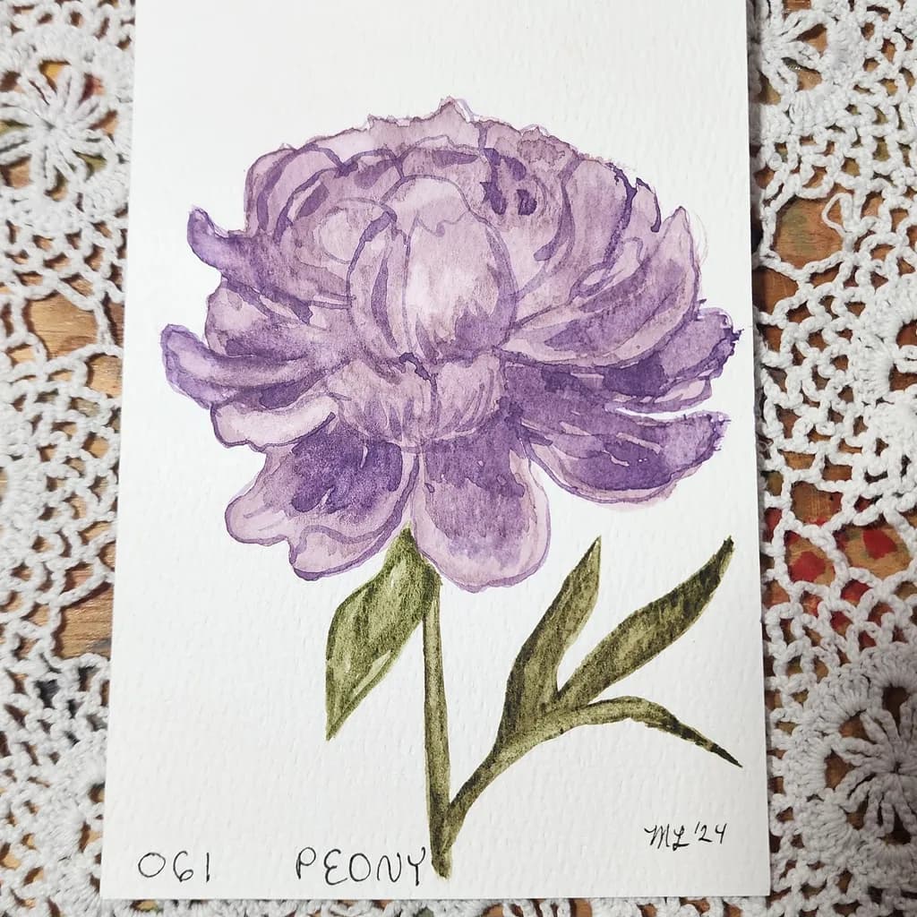 Purple Peony Bloom