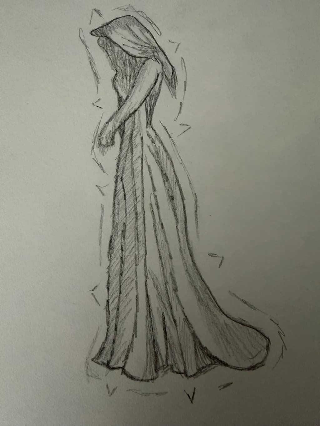 Hooded Gown Silhouette