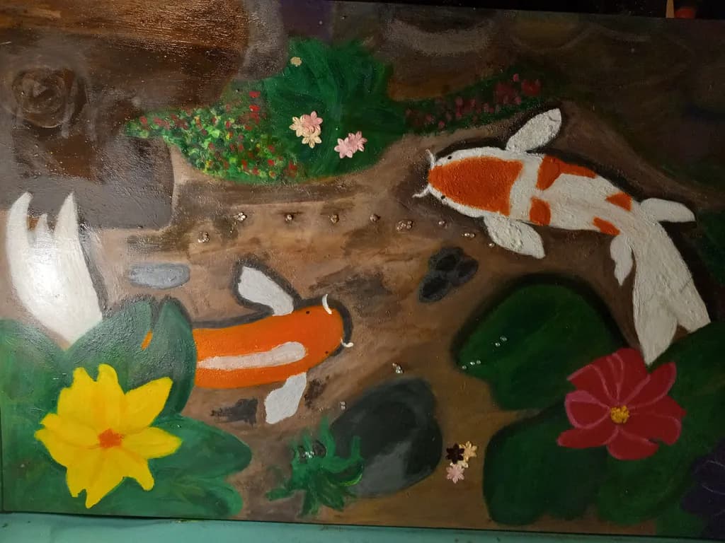 Koi Pond Scene