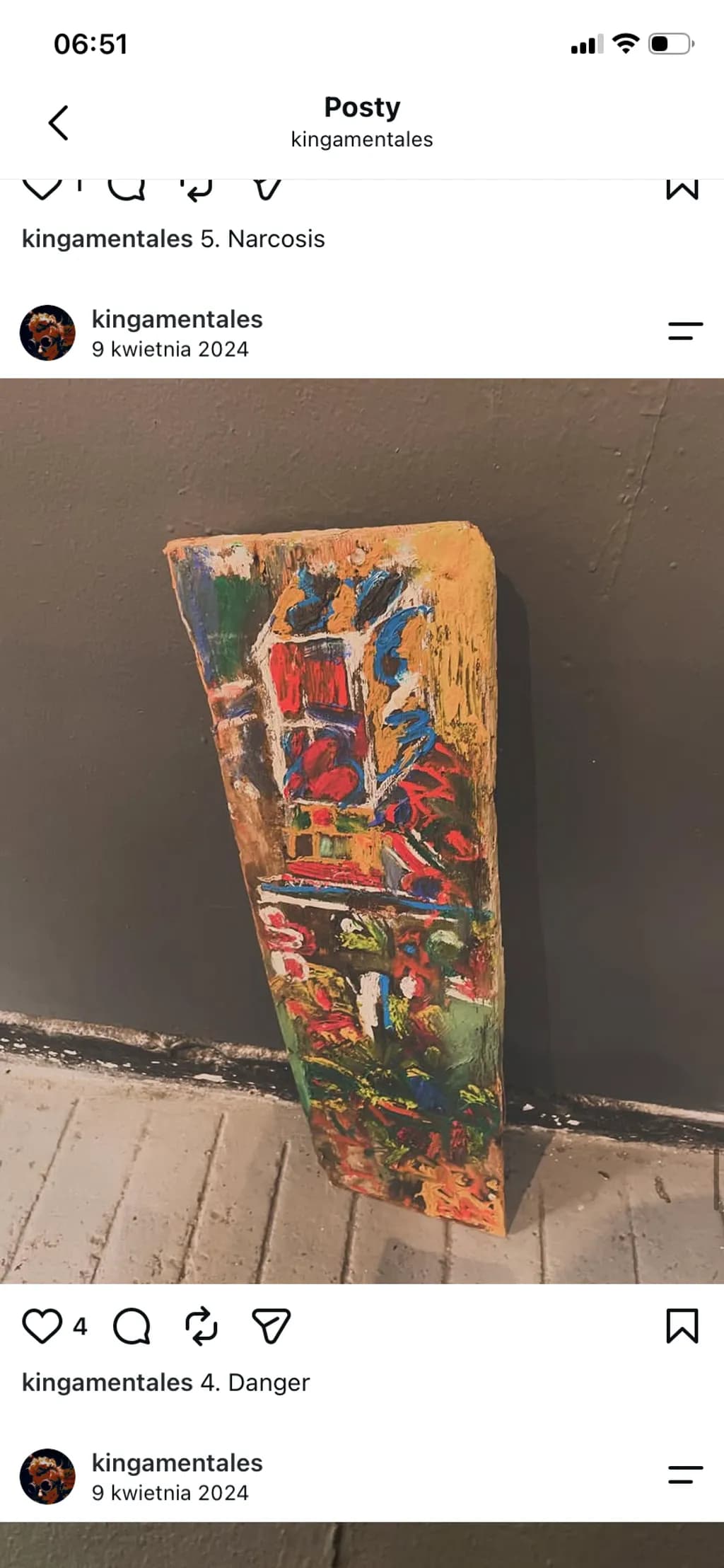 Colorful Painted Plank