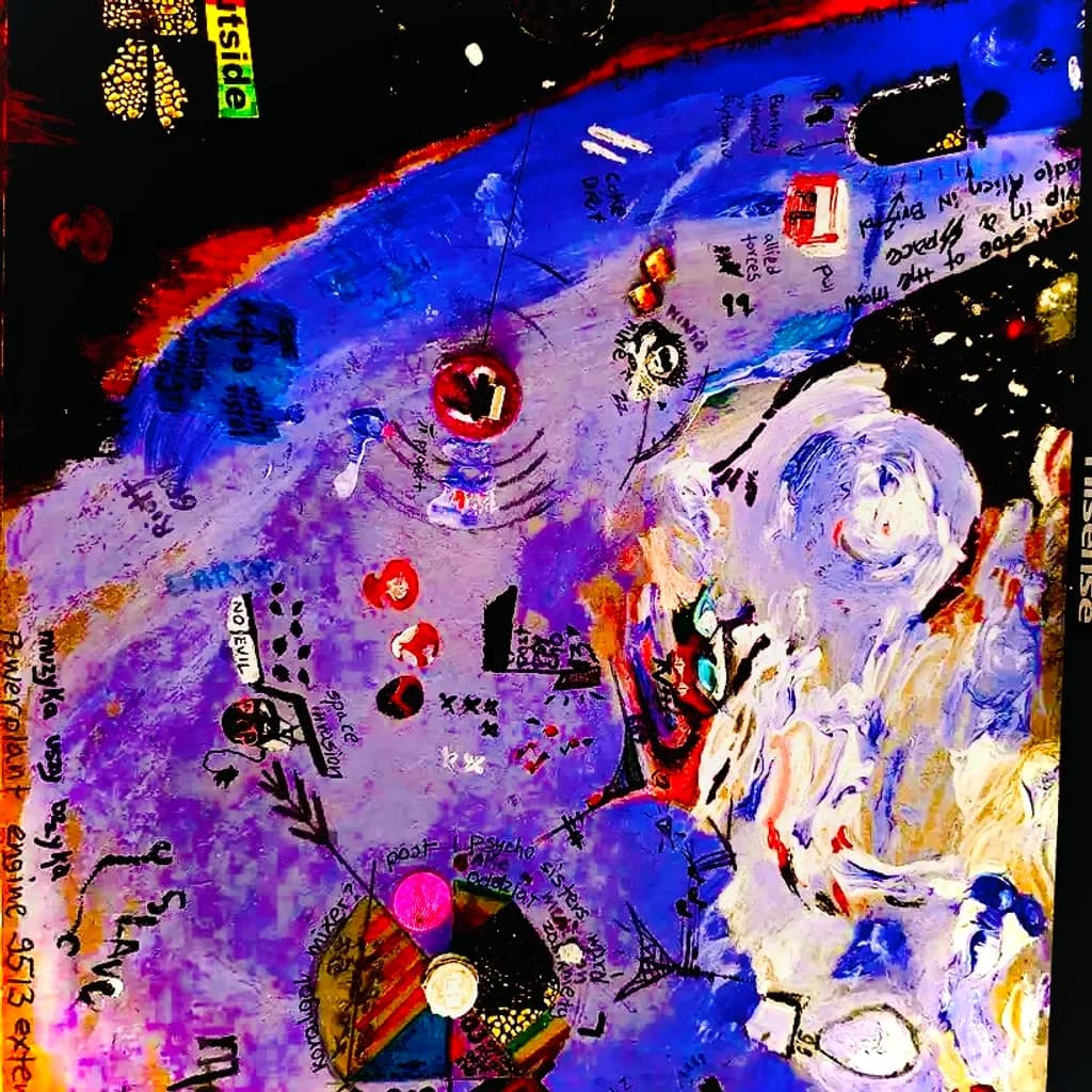 Space Graffiti Canvas