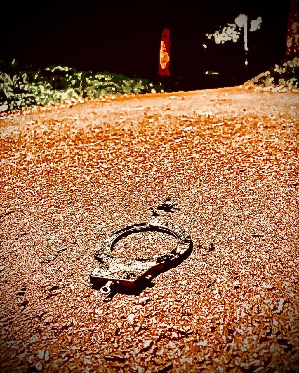 Handcuffs on Gravel