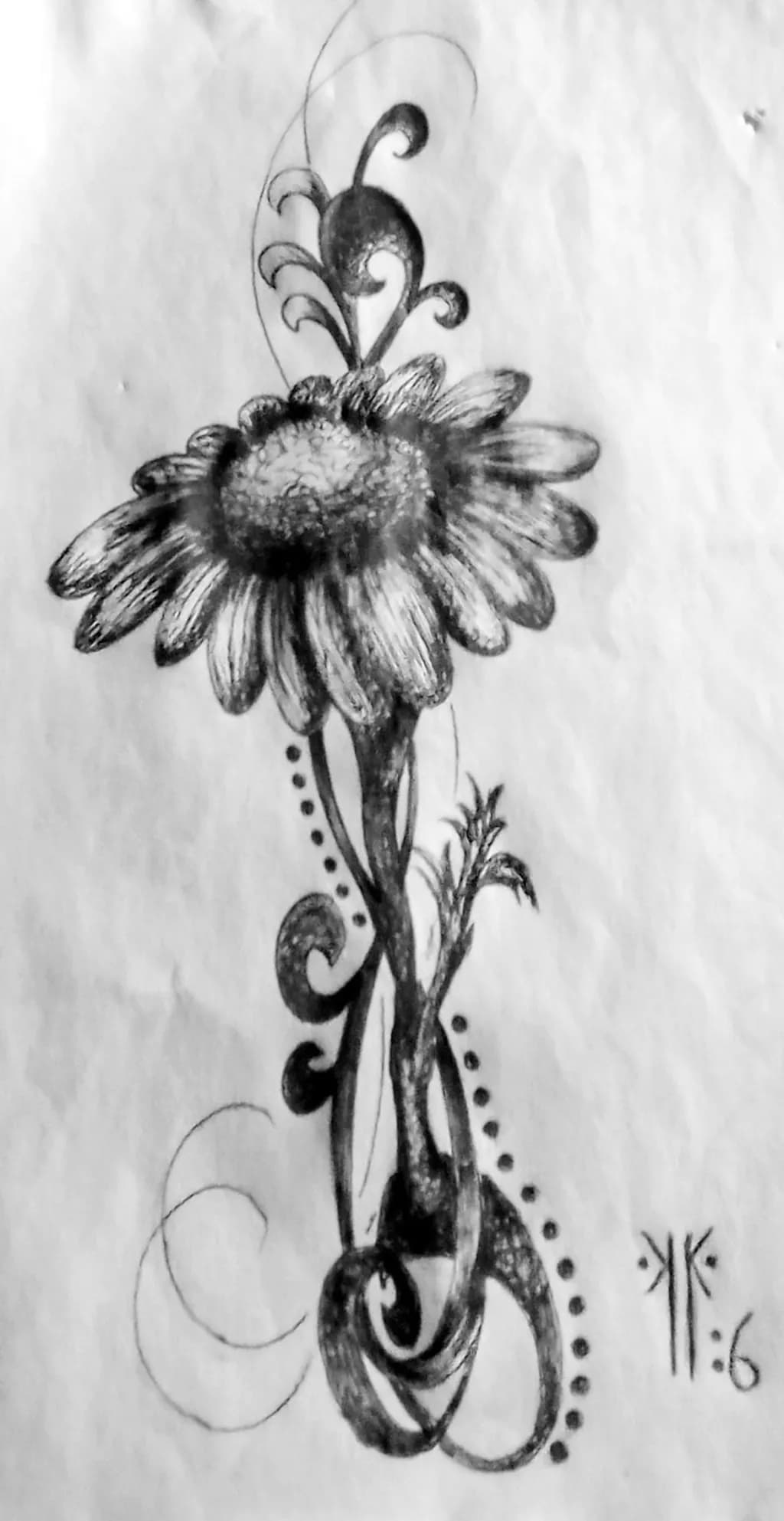 Ornamental Flower Sketch