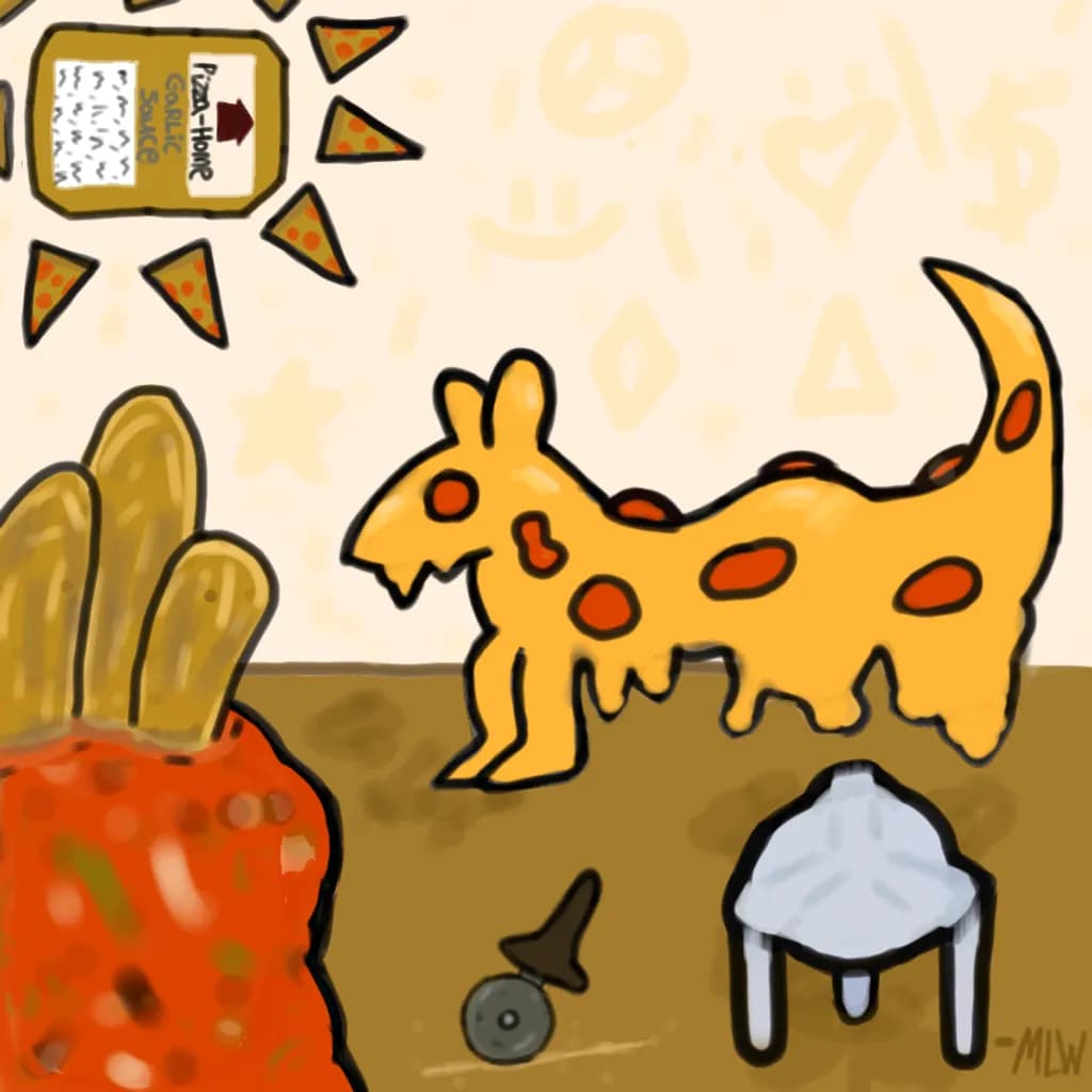 Pizza Dog Shadows