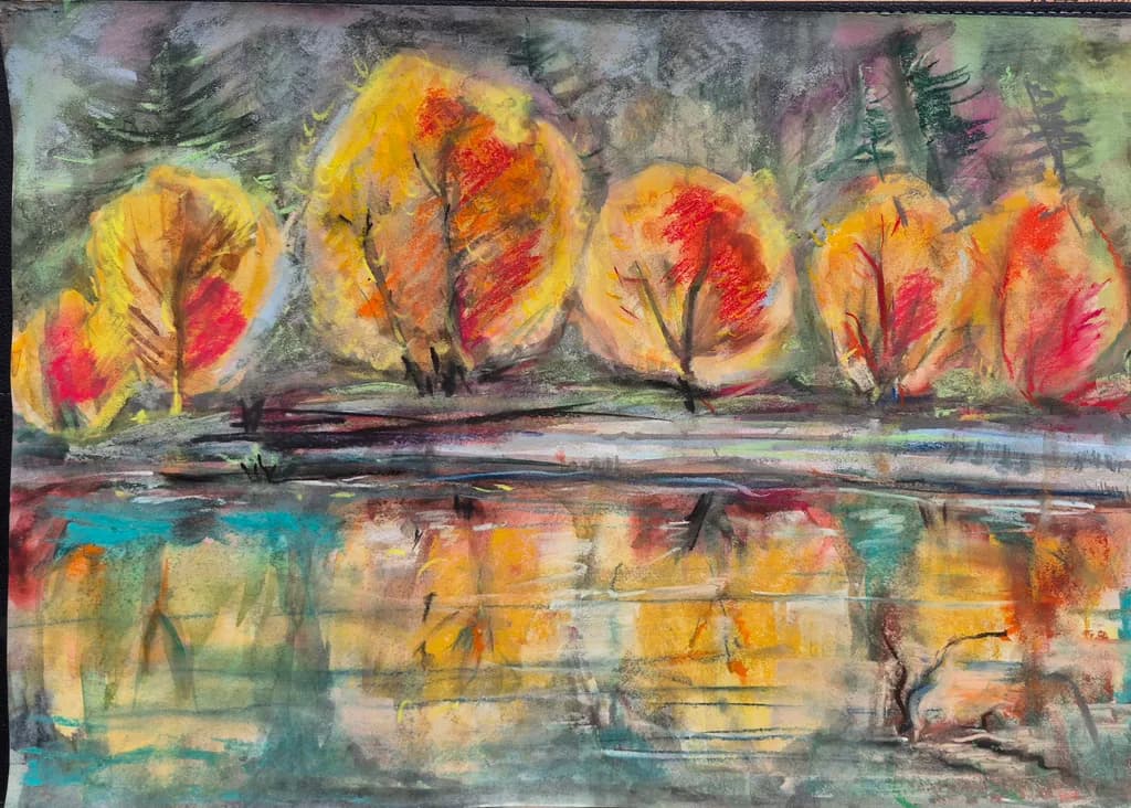 Autumn Trees Reflection