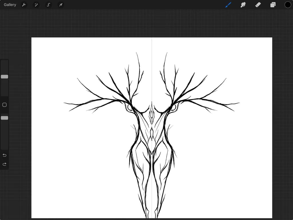 Deer Antler Silhouette